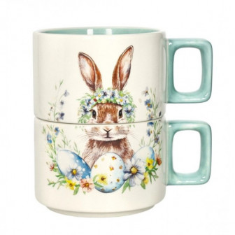 Brandani Πασχαλινές Κούπες  Πορσελάνης Πασχαλινές Σετ 2τμχ Sweet Bunny