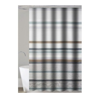 Κουρτίνα Μπάνιου Polyester Stripes Grey 180x200cm