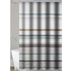 Κουρτίνα Μπάνιου Polyester Stripes Grey 180x200cm