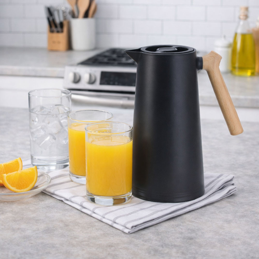 Κανάτα Θερμός Σε Μαύρο Χρώμα 1Lt