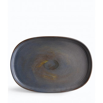 IONIA Πιατέλα Οβάλ  Stoneware Vythos 33cm