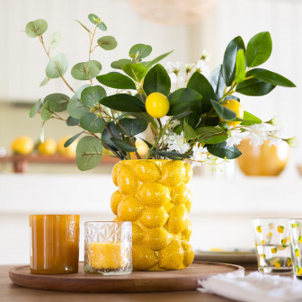 Atmosphera Διακοσμητικό Κεραμικό Βάζο Lemon