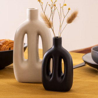 Atmosphera Διακοσμητικά Κεραμικά Βάζα Σετ 2τμχ Inuit Dreams