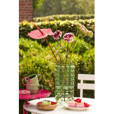 Atmosphera Διακοσμητικό Γυάλινο Βάζο Missouni Green 25cm