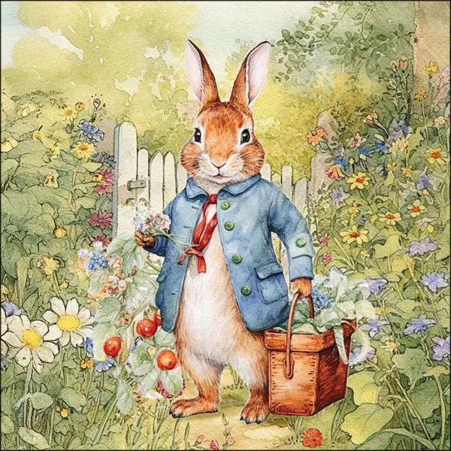 Ambiente Πασχαλινές Χαρτοπετσέτες Πολυτελείας 20Τμχ. Mr. Rabbit