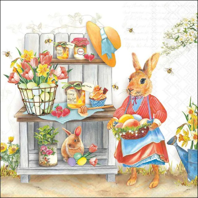 Ambiente Χαρτοπετσέτες Πασχαλινές Πολυτελείας Easter Kitchen Σετ 20τμχ