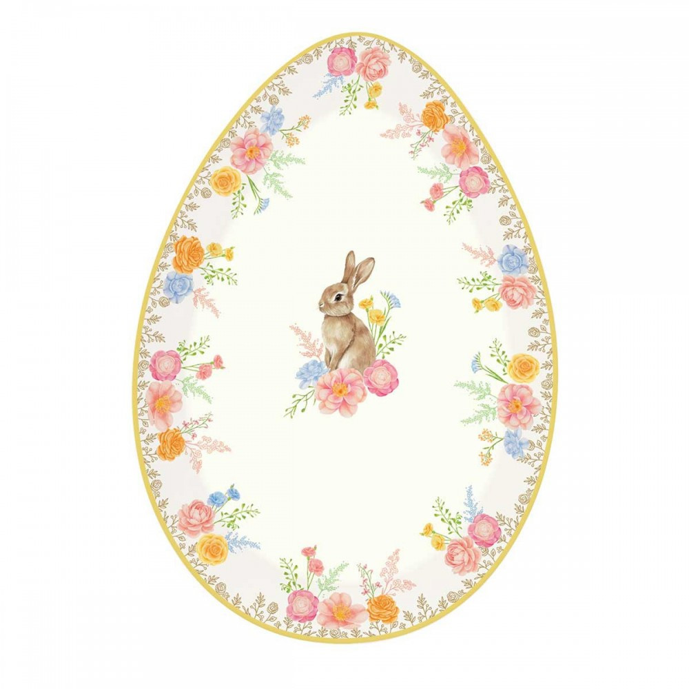 R2S Πασχαλινή Πιατέλα Πορσελάνης Αυγό Tres Jolie 21cm