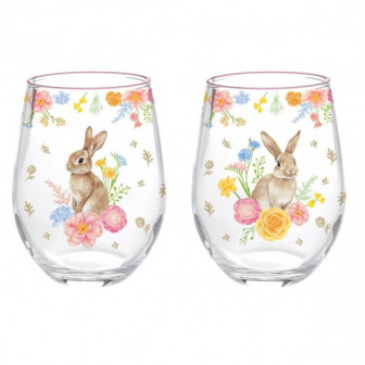 R2S Πασχαλινά Ποτήρια Νερού Σετ 2τμχ. Tres Jolie 500ml