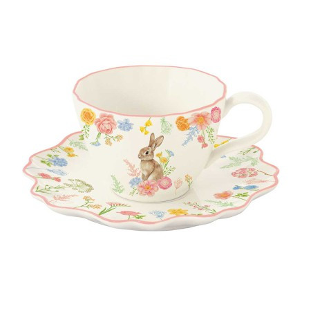 R2S Κούπα Φλυτζάνι Με Πιάτο Πορσελάνης Tres Jolie 200ml