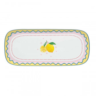 R2S Πιατέλα  Σερβιρίσματος Πορσελάνης Ορθογώνια Fruit Mania 40X17cm