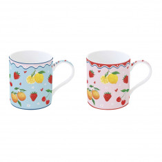 R2S Κούπες Πορσελάνης Σετ 2Τμχ. Fruit Mania 350ml