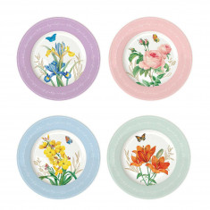 R2S Πιάτα Πορσελάνης Σετ 4τμχ. Royal Blossom 19cm.