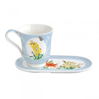 R2S Kούπα Πορσελάνης  Με ΠιατάκιRoyal Blossom 350ml