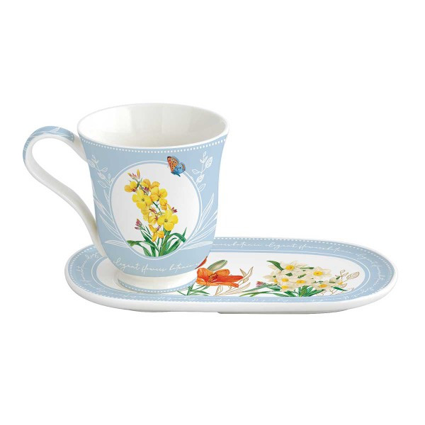 R2S Kούπα Πορσελάνης Με ΠιατάκιRoyal Blossom 350ml