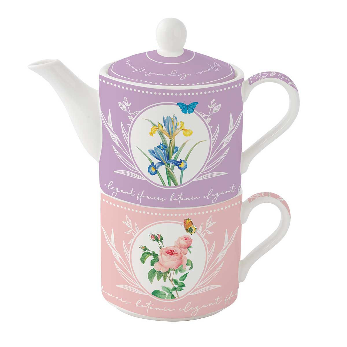 R2S Τσαγιέρα Και Κούπα Πορσελάνης Σετ 2τμχ. 280ml