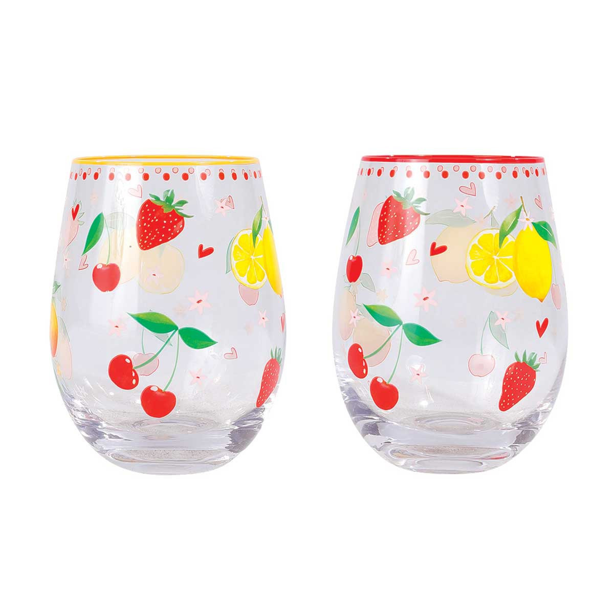 R2S Ποτήρια Νερού Σετ 2τμχ. Fuit Mania 500ml