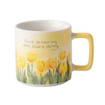 Κούπα Πορσελάνης Flowers Yellow 300ml