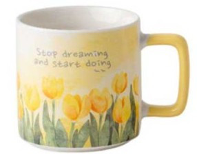 Κούπα Πορσελάνης Flowers Yellow 300ml