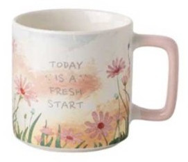 Κούπα Πορσελάνης Flowers Pink 300ml