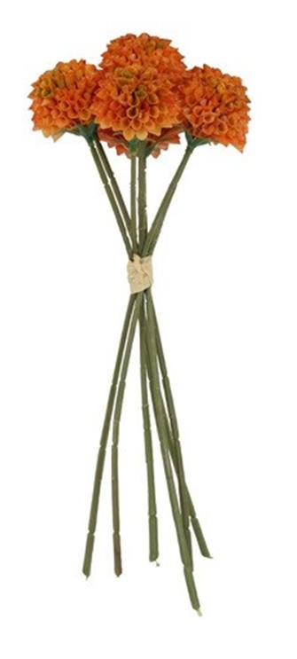 Countryfield Διακοσμητικό Τεχνητό Μπουκέτο Ντάλιες Πορτοκαλί 26cm