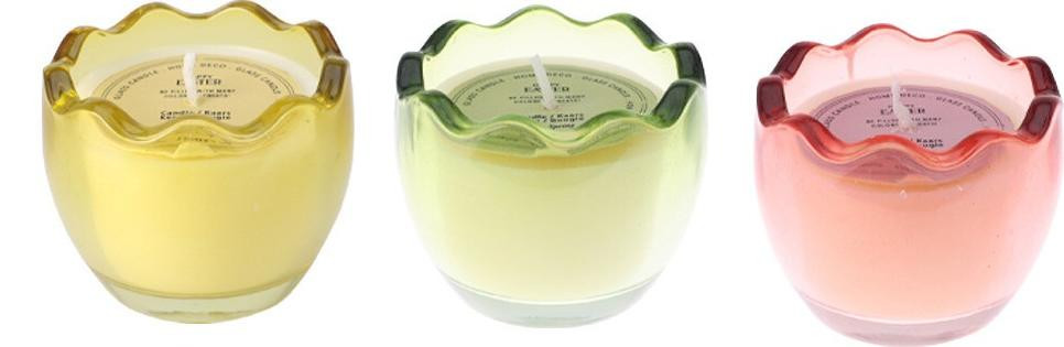 Art Regal Πασχαλινό Κερί Egg 3 Pastel Χρώματα 12cm