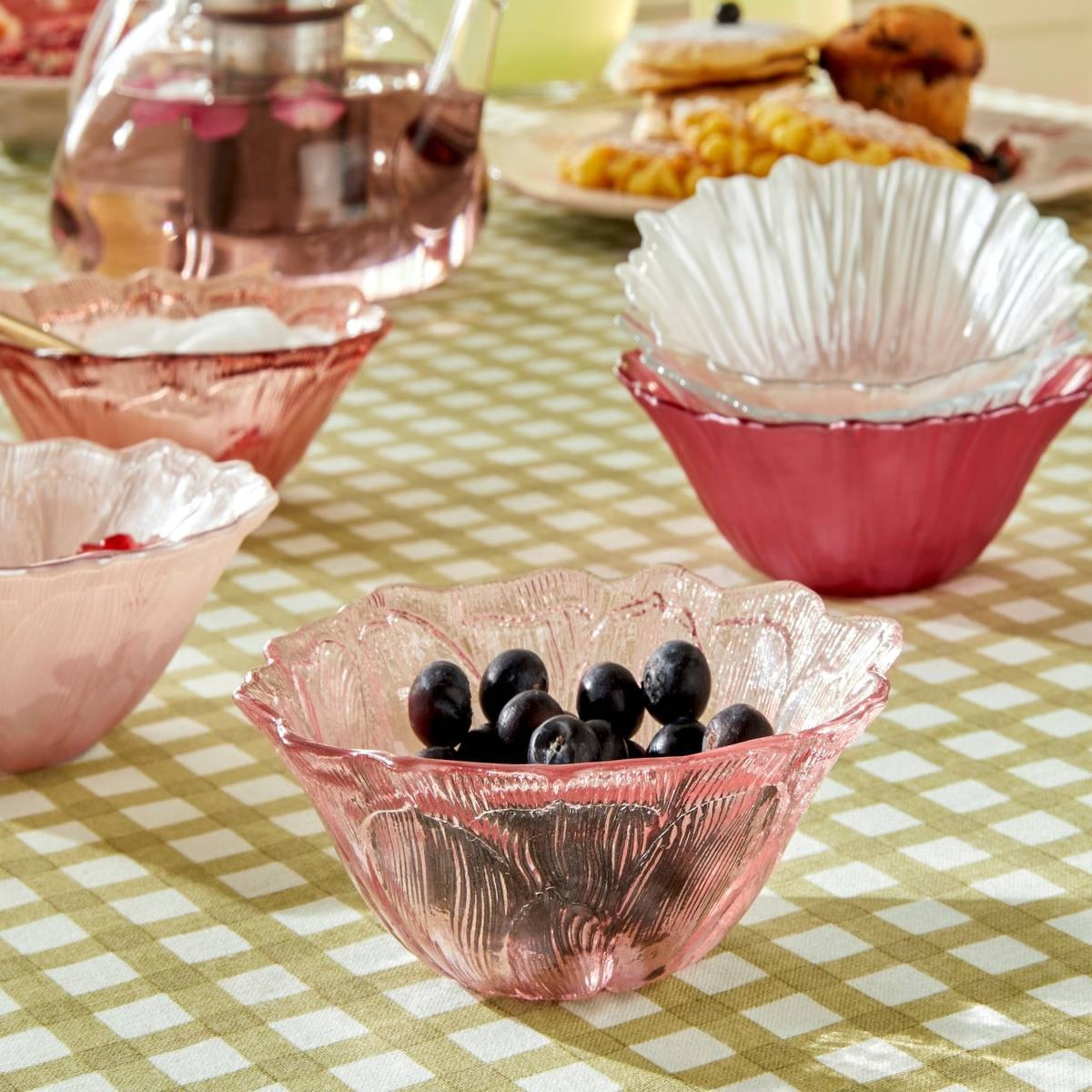 Secret de Gourmet Μπολ Γυάλινο Παγωτού Rose Blossom Διάφορα Χρώματα 13cm