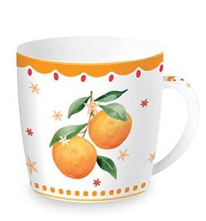 R2S Κούπα Πορσελάνης Fruit Mania Apricot Σε Μεταλλικό Κουτί 350m