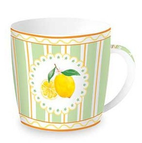 R2S Κούπα Πορσελάνης Fruit Mania Lemon Σε Μεταλλικό Κουτί 350ml