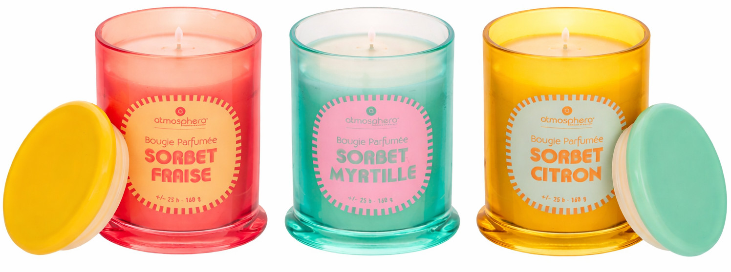 Atmosphera Αρωματικό Κερί Σε Βάζο Sorbet 160gr