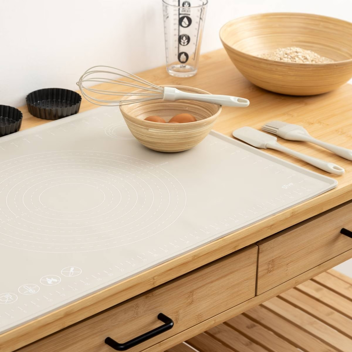 5Five Αντικολητική Επιφάνεια Σιλικόνης Pastel Beige 40x