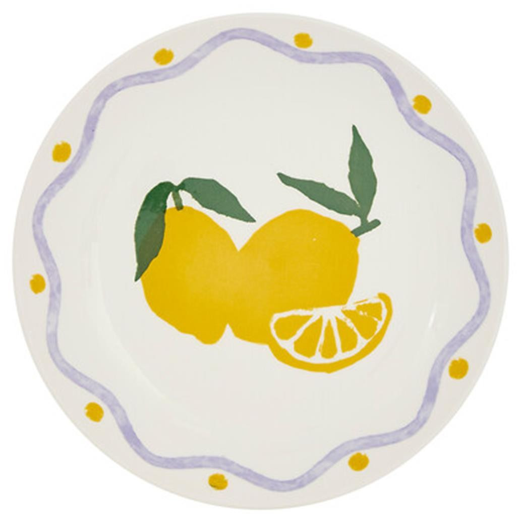 Secret De Gourmet Πιάτο Φρούτου Πορσελάνης Lemon 19cm