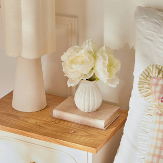 Atmosphera Διακοσμητικό Κεραμικό Βάζο Pastel Beige 12cm