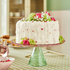 Atmosphera Τουρτιέρα Γυάλινη Rose Flower 28cm