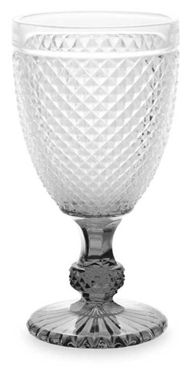 Arti Casa Ποτήρια Νερού Γυάλινα Σετ 6τμχ. Με Πόδι Diamond 350ml