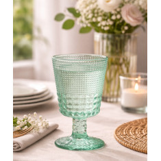 HFA Ποτήρια Κρασιού Γυάλινα Σετ 6τμχ. Με Πόδι Menta 245ml