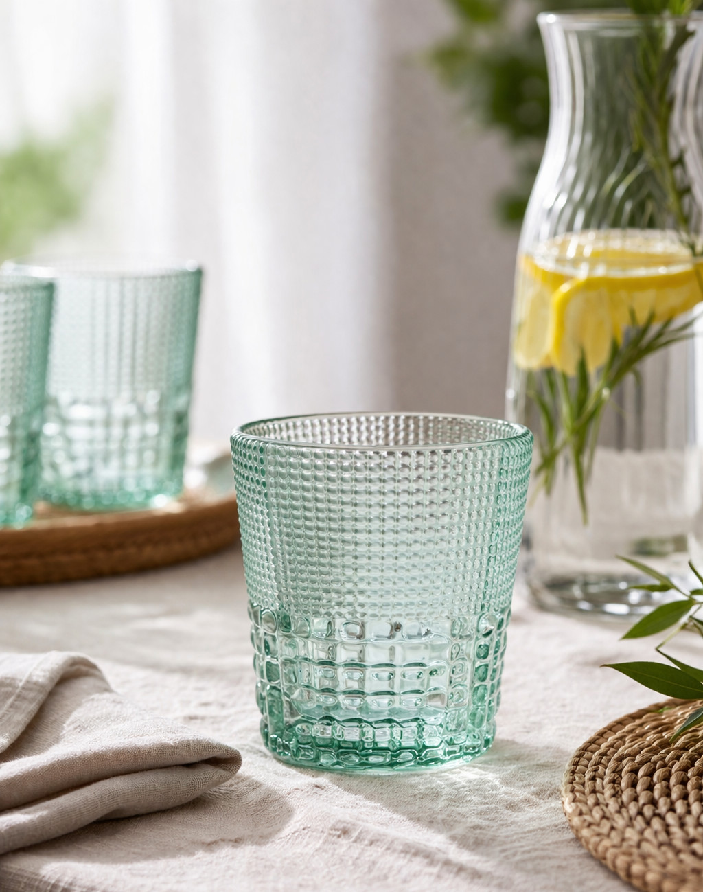 HFA Ποτήρια Νερού - Αναψυκτικού Γυάλινα Σετ 6τμχ. Menta 275ml