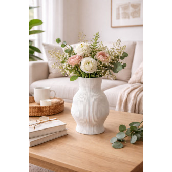 HFA Διακοσμητικό Βάζο Πορσελάνης Durable Terra Matt ΅White 29cm