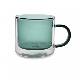 Onahome Κούπες Σετ 2Τμχ. Με Διπλό Τοίχωμα Green 270ml