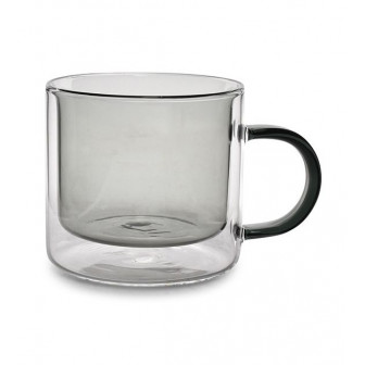 Onahome Κούπες Σετ 2Τμχ. Με Διπλό Τοίχωμα Grey 270ml