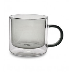 Onahome Κούπες Σετ 2Τμχ. Με Διπλό Τοίχωμα Grey 270ml