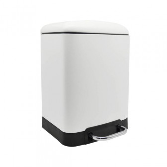 Καλαθάκι Μπάνιου Μεταλλικό Soul 6lt Soft Close White