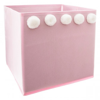Atmosphera Καλάθι Αποθήκευσης Παιδικό Pon Pon Pink 29X29cm