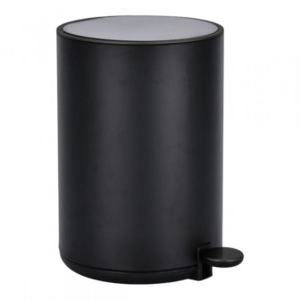 Dutch Lufestyle Καλαθάκι Μπάνιου Μεταλλικό Στρογγυλό Black Mat Soft Close