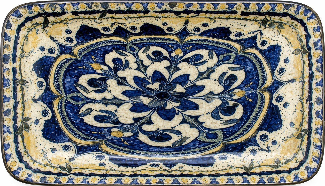 RINART PORCELAIN Rinart Πιατέλα Πορσελάνης Ορθογώνια Arabesque 30Χ21cm
