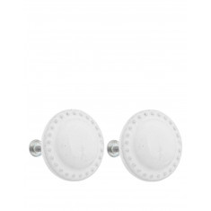 Atmosphera Πόμολα Barbara Κεραμικά Λευκά Σετ 2τμχ