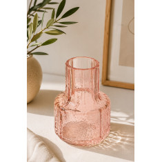 Countryfield Διακοσμητικό Γυάλινο Βάζο Για Λουλούδια Pink 11cm