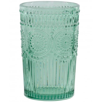 Arte Regal Ποτήρια Νερού - Αναψυκτικού Σετ 4τμχ Ανάγλυφα Green 360ml