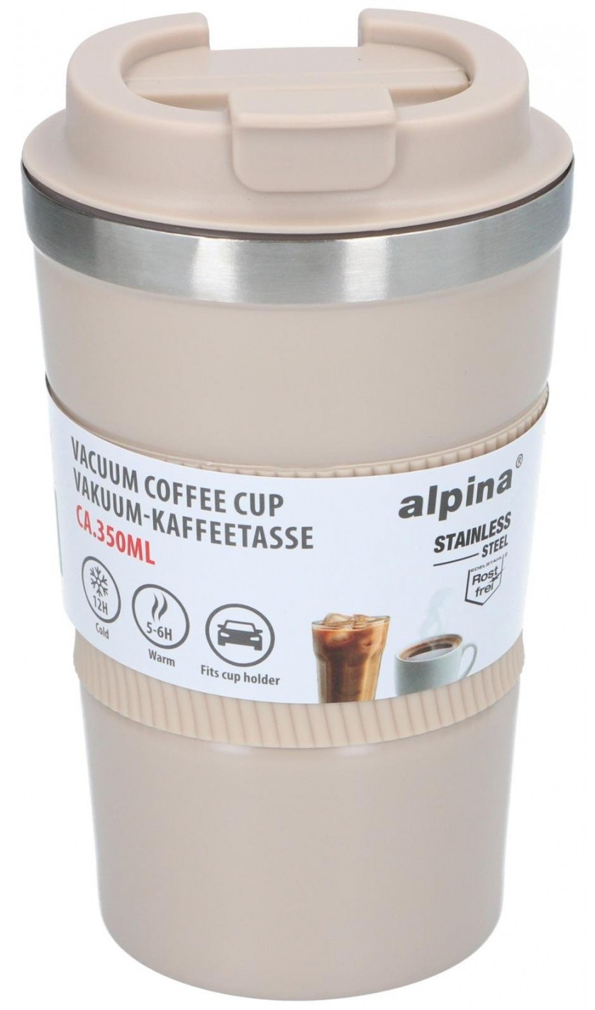 Alpina Ποτήρι Θερμός Ανοξείδωτο Beige 350ml