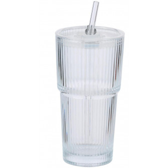 Alpina Ποτήρι Γυάλινο Με Καπάκι Και Καπάκι 550ml