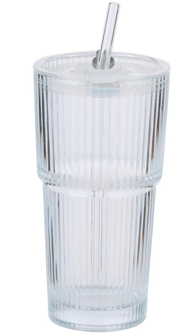 Alpina Ποτήρι Γυάλινο Με Καπάκι Και Καπάκι 550ml